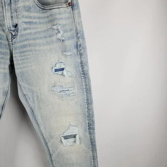 SOLD OUT American Eagle Jeans Mens 31x30 Blue Airflex + Temp Tech Skinny NWT - Picture 8 of 13